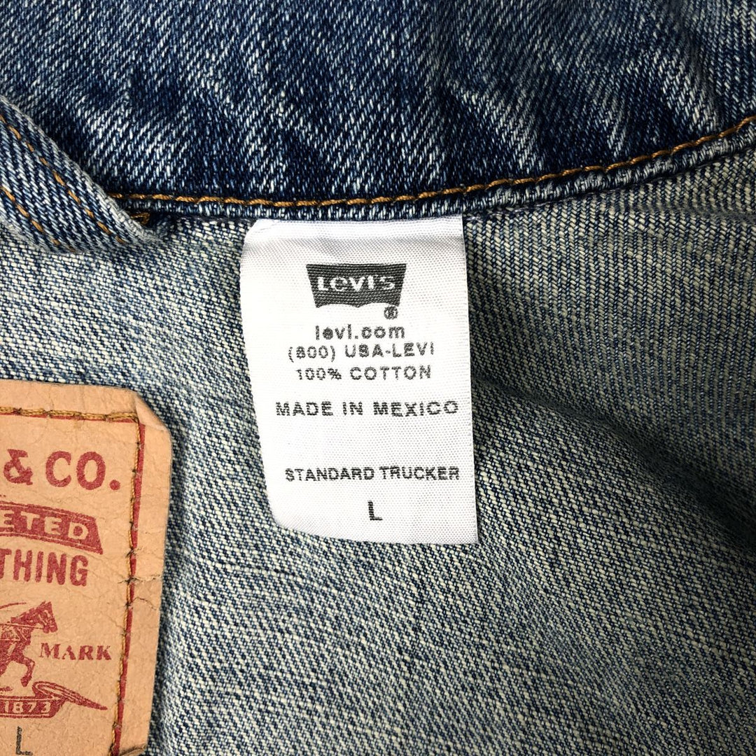 2000'S Levi's 70507-0601 Denim Jacket, Men's Size L cotton Blue type light blue Vintage Second Hand
