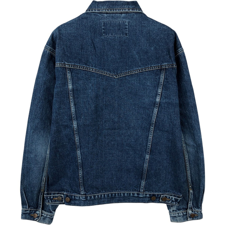 1970'S Wrangler Authentic Western Denim Jacket, Men's Size XL (approx.), Vintage, Black Tag cotton blue type Vintage Second Hand