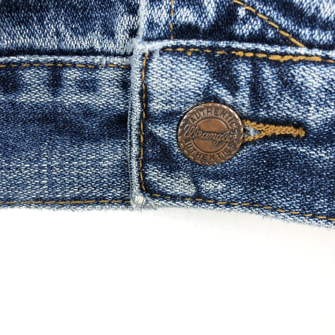 1970'S Wrangler Authentic Western Denim Jacket, Men's Size XL (approx.), Vintage, Black Tag cotton blue type Vintage Second Hand