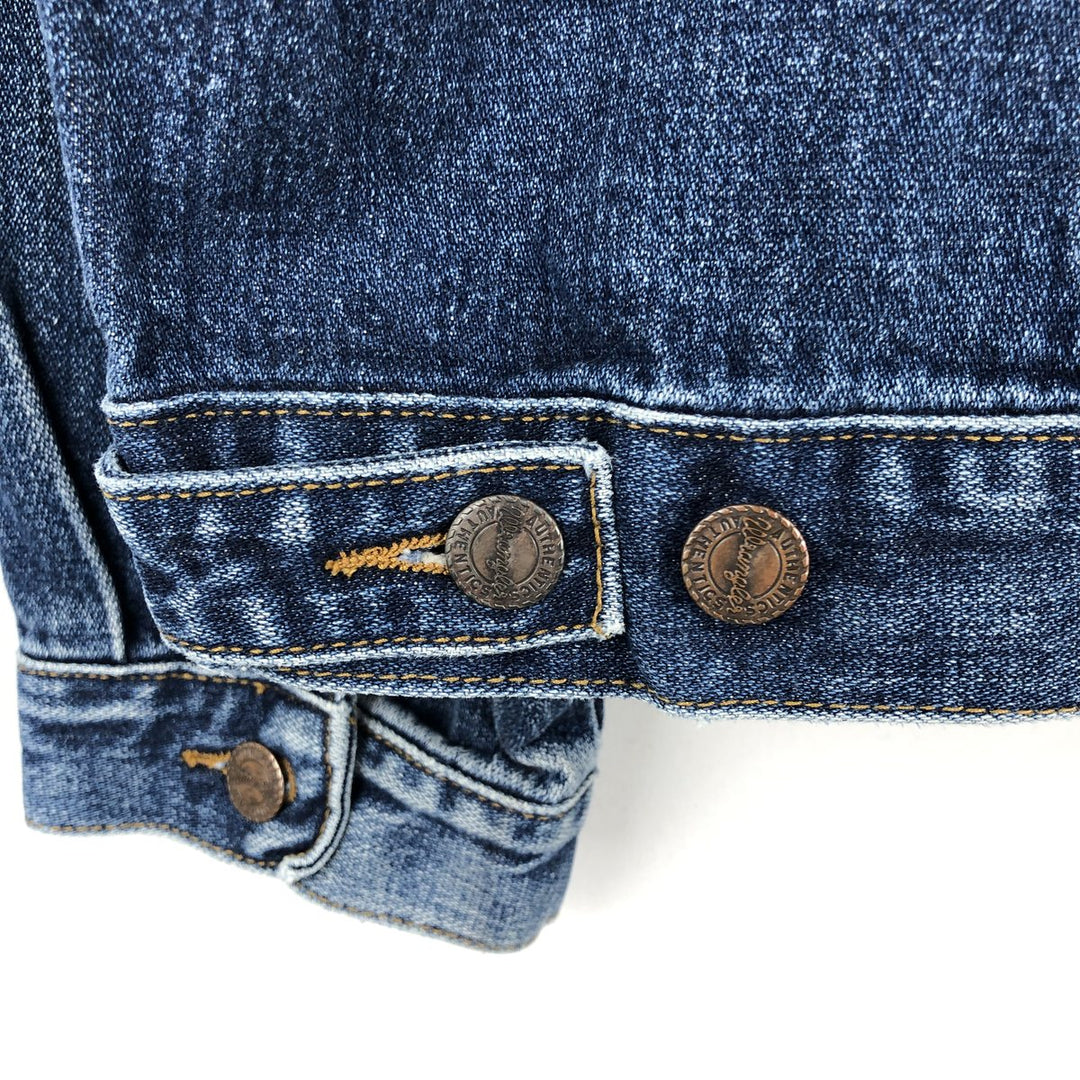 1970'S Wrangler Authentic Western Denim Jacket, Men's Size XL (approx.), Vintage, Black Tag cotton blue type Vintage Second Hand
