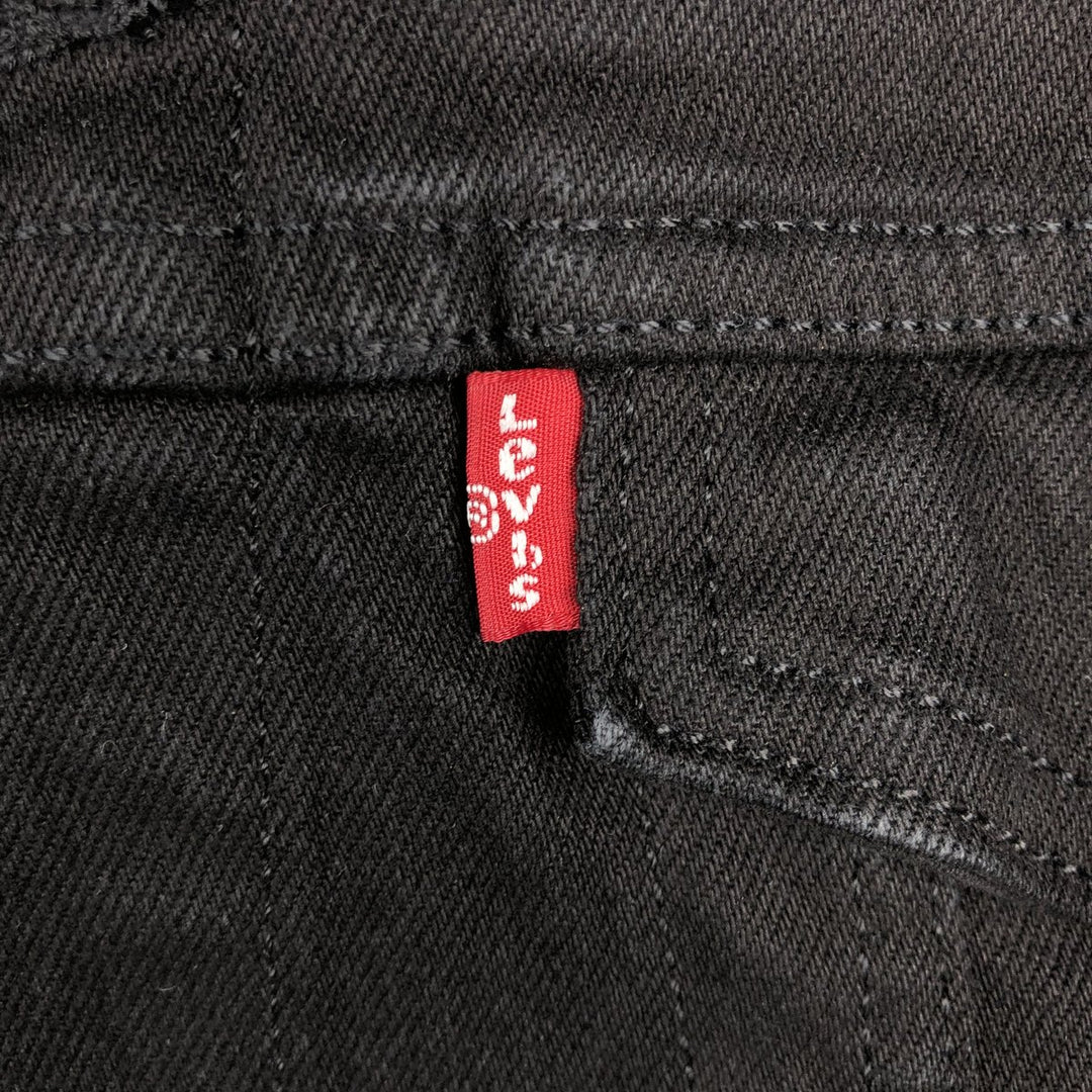 Levi's Black Denim Jacket, Size L, Men's cotton black type Vintage Second Hand