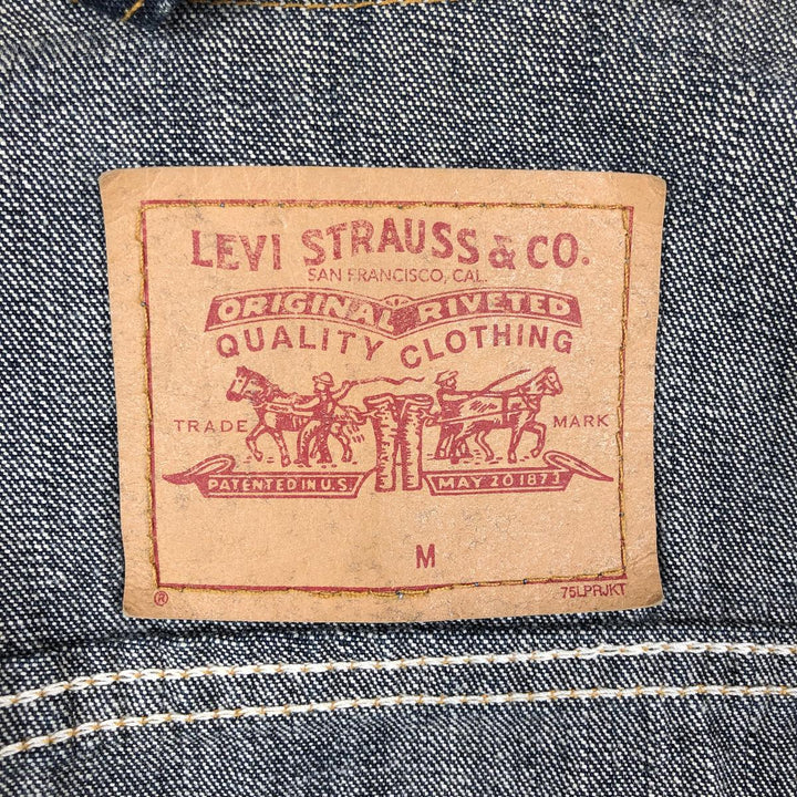 1990'S Levi's 75506 Denim Jacket, Made in Canada, Men's Size M (approx.), Vintage cotton blue type Vintage Second Hand