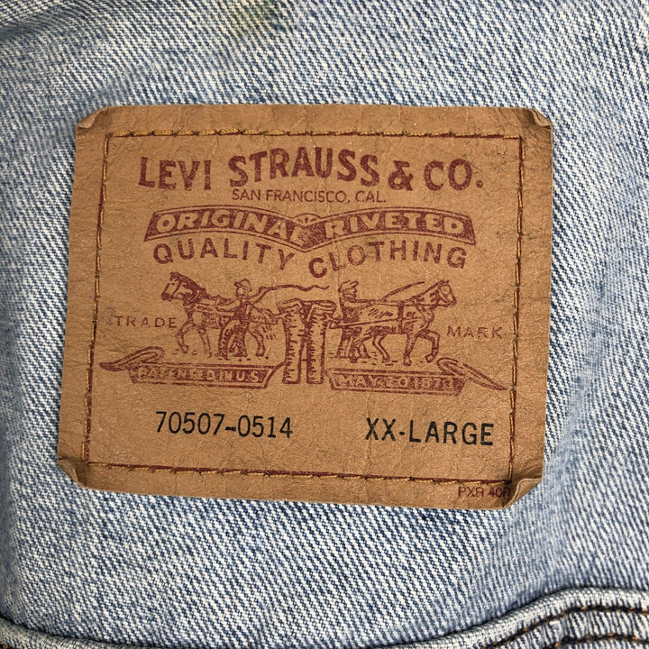 2000'S Levi's 70507-0514 Denim Jacket (G-Jean) XX-LARGE (Men's XXL equivalent) cotton blue type Vintage Second Hand