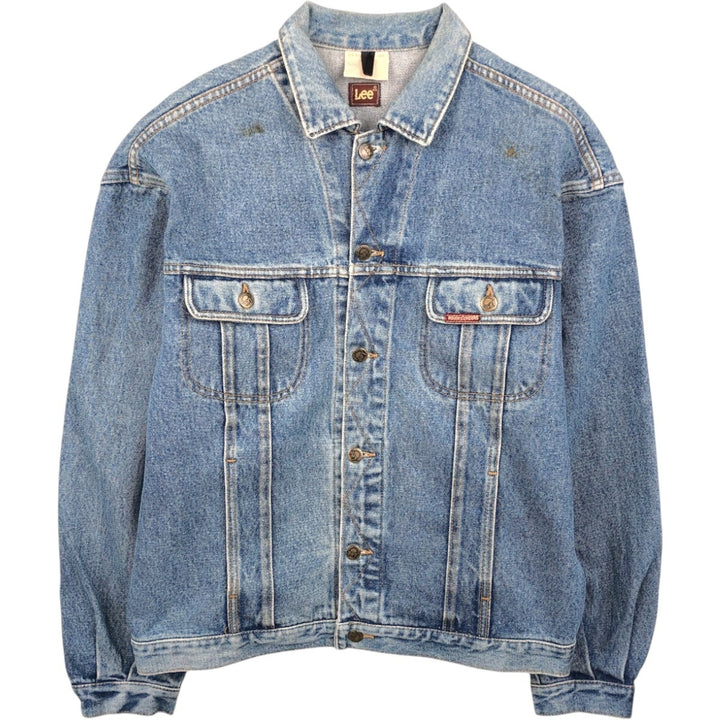 1980'S Lee Rough Rider Denim Jacket, Men's Size L (approx.), Vintage cotton blue type Vintage Second Hand