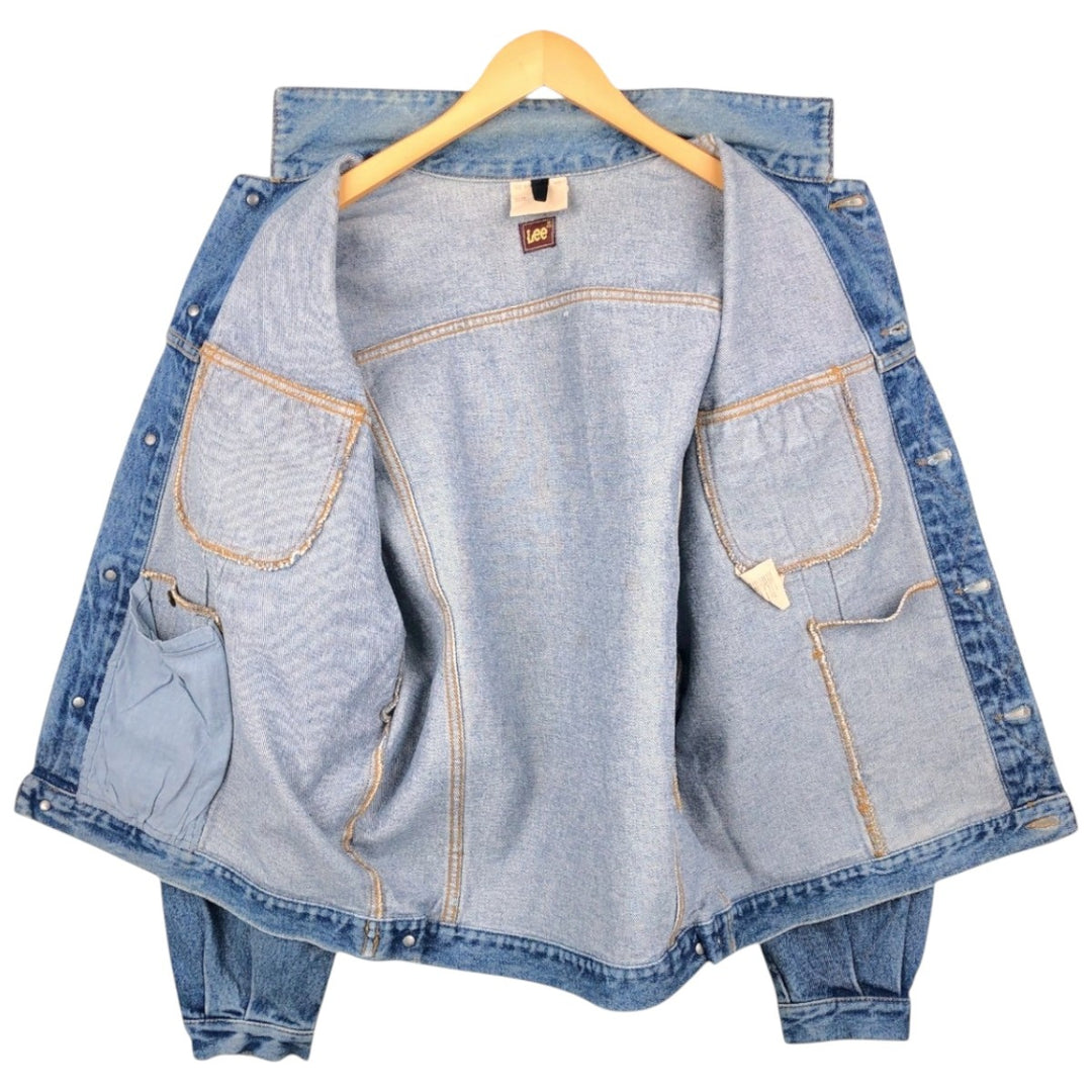 1980'S Lee Rough Rider Denim Jacket, Men's Size L (approx.), Vintage cotton blue type Vintage Second Hand
