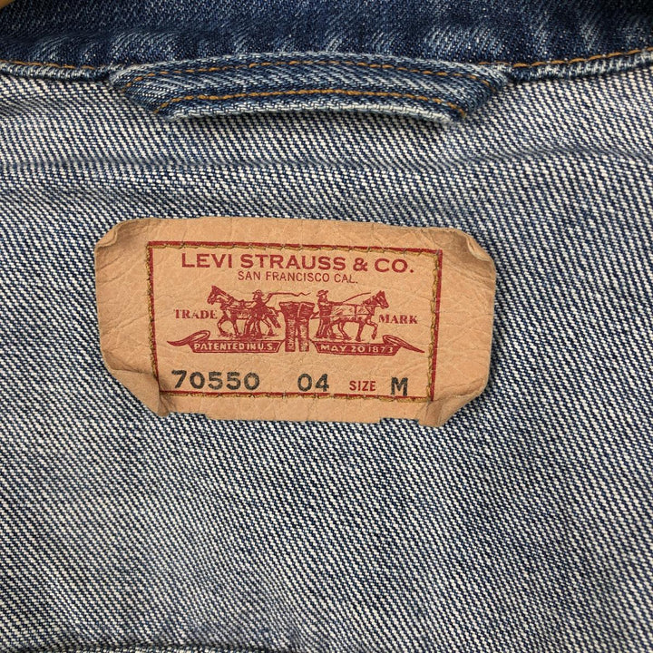 2000'S Levi's 70550 04 Euro Model Denim Jacket (Men's Size M) cotton blue type Vintage Second Hand