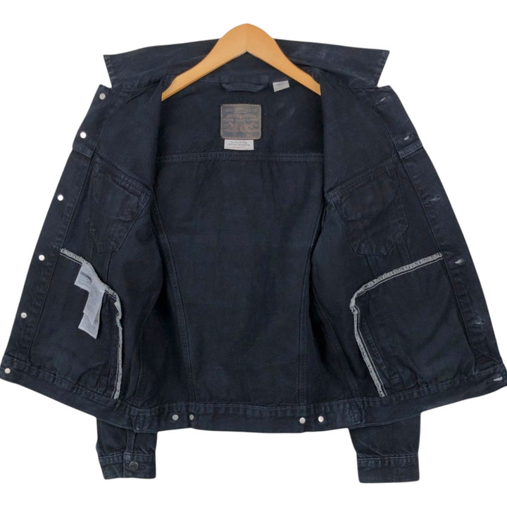 Levi's Levi's Premium Black Denim Jacket, Men's Size Medium cotton black type Vintage Second Hand