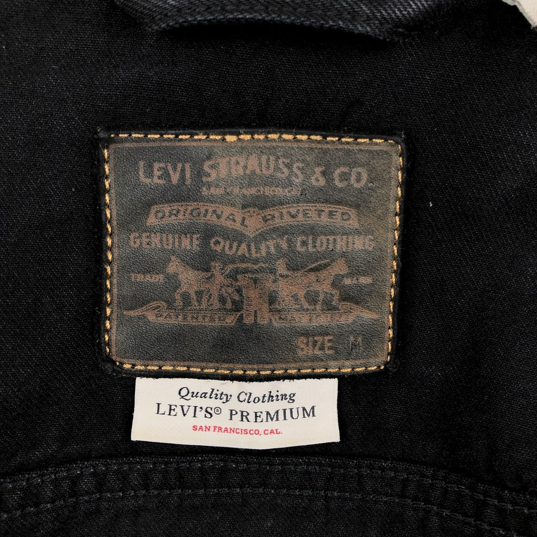 Levi's Levi's Premium Black Denim Jacket, Men's Size Medium cotton black type Vintage Second Hand