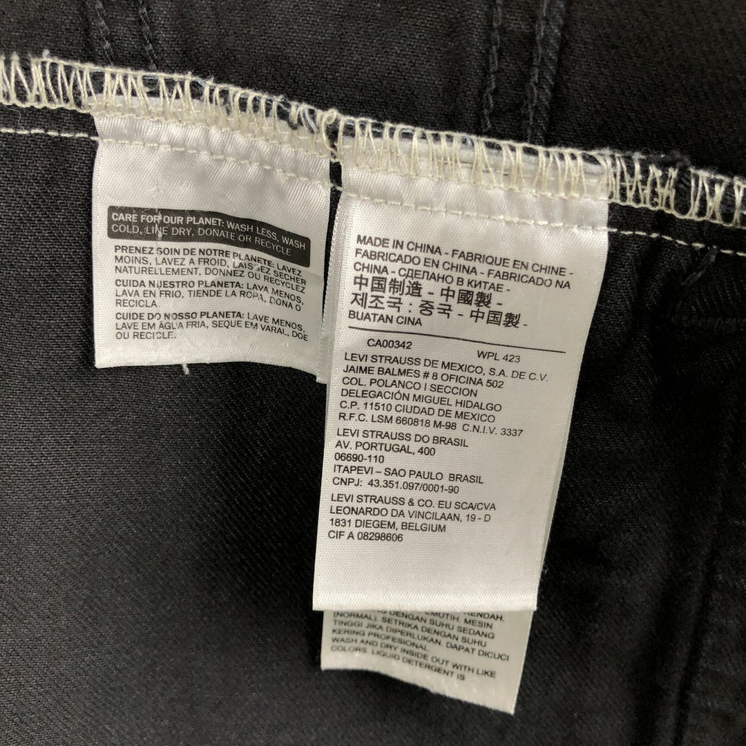 Levi's Levi's Premium Black Denim Jacket, Men's Size Medium cotton black type Vintage Second Hand