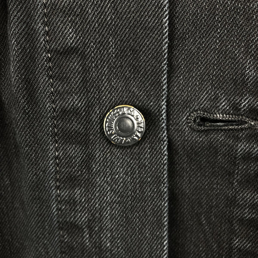 Levi's Levi's Premium Black Denim Jacket, Men's Size Medium cotton black type Vintage Second Hand