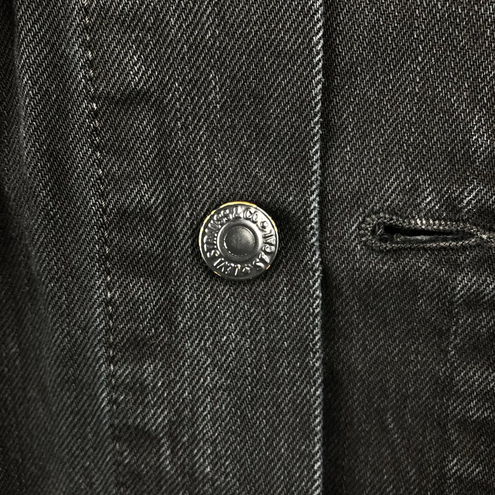 Levi's Levi's Premium Black Denim Jacket, Men's Size Medium cotton black type Vintage Second Hand
