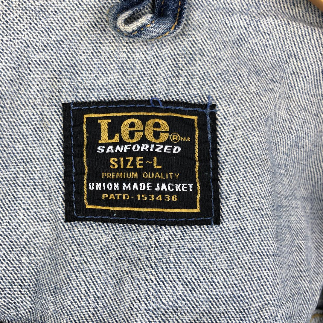 Lee Sanforized Denim Jacket (Men's Size L) cotton blue type Vintage Second Hand