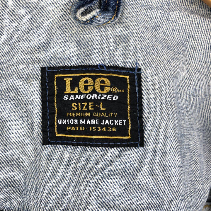 Lee Sanforized Denim Jacket (Men's Size L) cotton blue type Vintage Second Hand