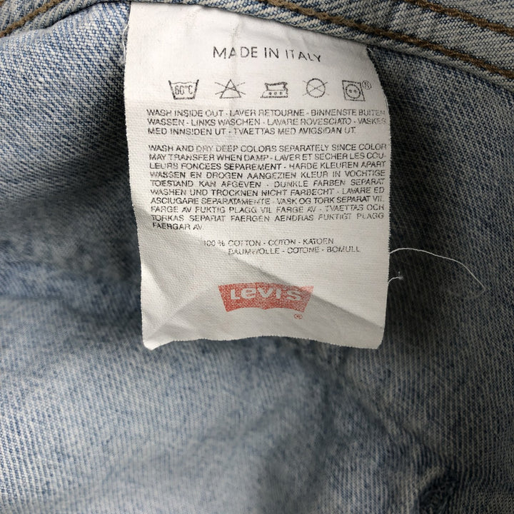 1990'S Levi's 70503-0213 Denim Jacket, Italian Made, Men's Size M (approx.), Vintage cotton blue type Vintage Second Hand