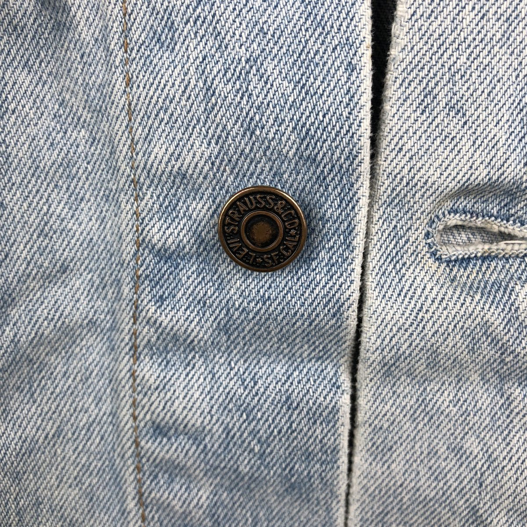 1990'S Levi's 70503-0213 Denim Jacket, Italian Made, Men's Size M (approx.), Vintage cotton blue type Vintage Second Hand