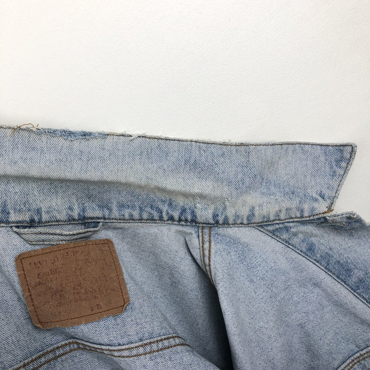 1990'S Levi's 70503-0213 Denim Jacket, Italian Made, Men's Size M (approx.), Vintage cotton blue type Vintage Second Hand