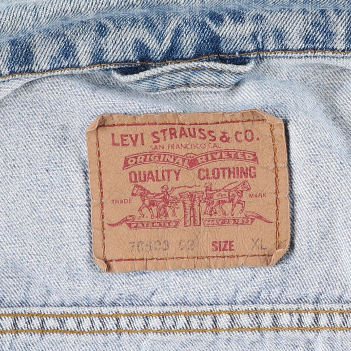 Levi's 70503-02 Denim Jacket, Men's XL cotton Blue type light blue Vintage Second Hand