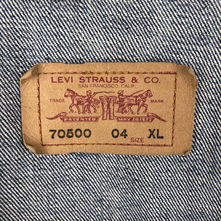 2000'S Levi's 70500-04 Denim Jacket (Men's XL equivalent) cotton blue type Vintage Second Hand