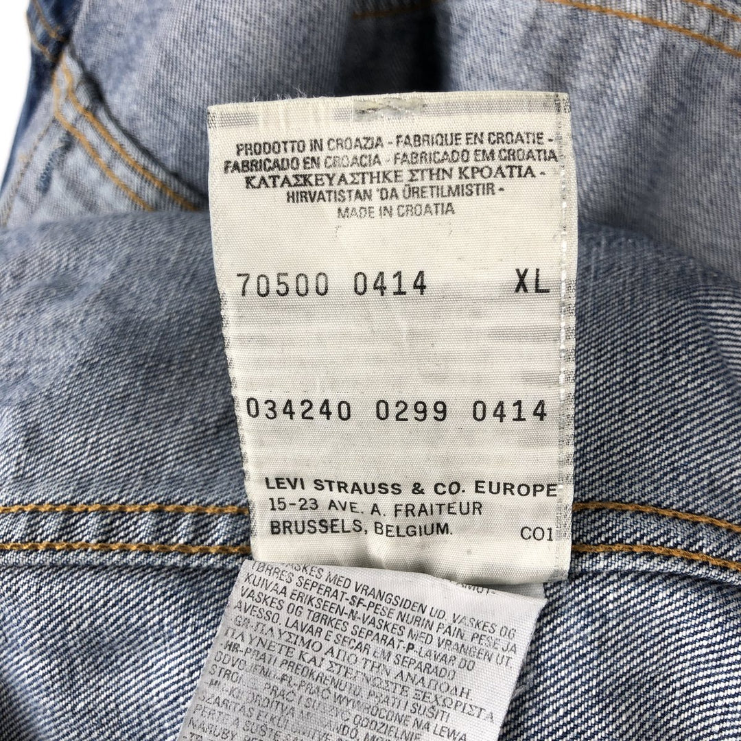 2000'S Levi's 70500-04 Denim Jacket (Men's XL equivalent) cotton blue type Vintage Second Hand