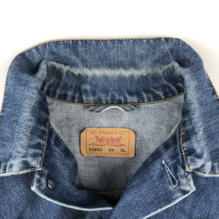 2000'S Levi's 70500-04 Denim Jacket (Men's XL equivalent) cotton blue type Vintage Second Hand