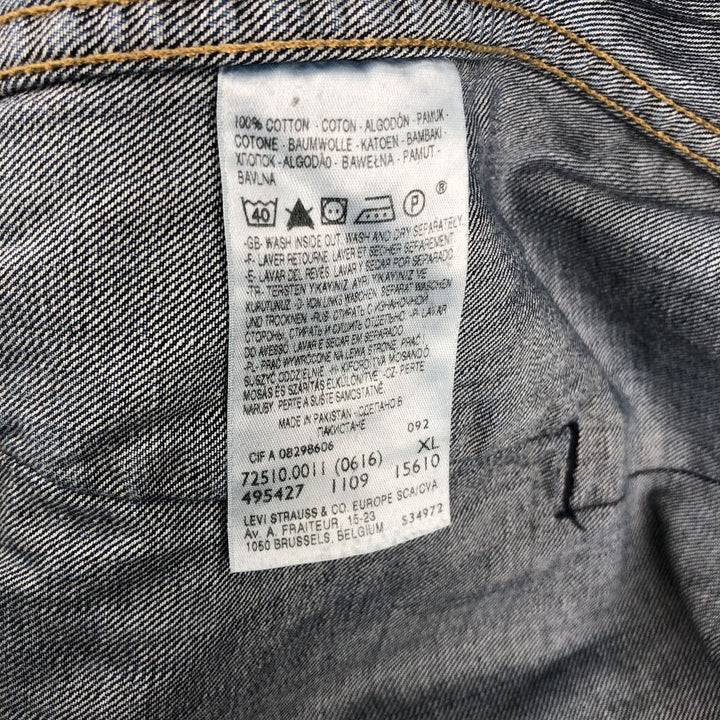 2000'S Levi's 72510-0011 Euro Model Denim Jacket (Men's XL equivalent) cotton blue type Vintage Second Hand