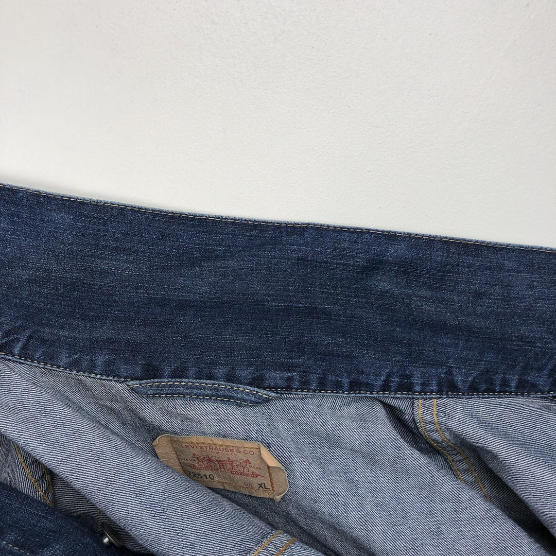 2000'S Levi's 72510-0011 Euro Model Denim Jacket (Men's XL equivalent) cotton blue type Vintage Second Hand
