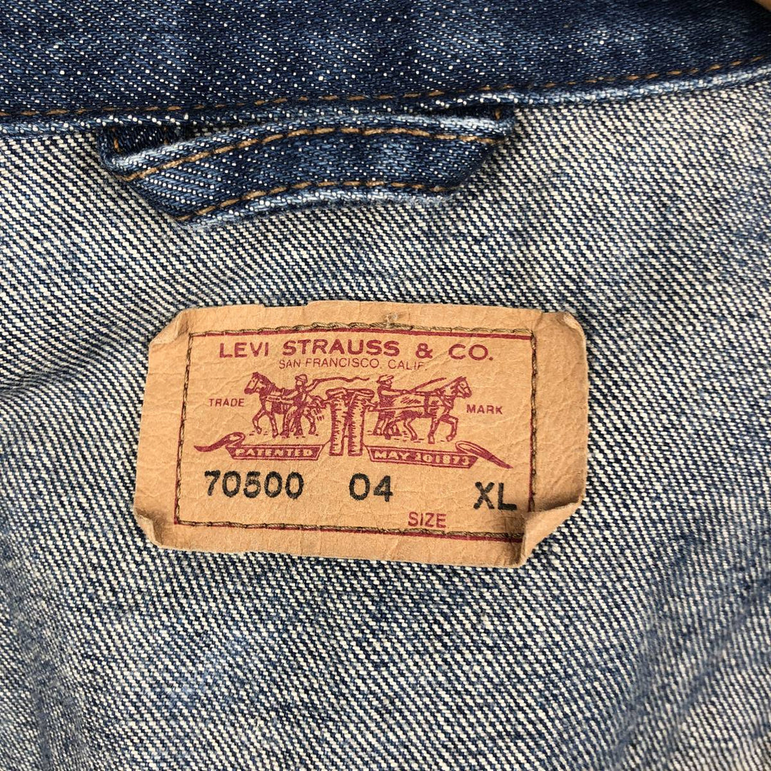 2000'S Levi's 70500-04 Denim Jacket (Men's XL equivalent) cotton blue type Vintage Second Hand