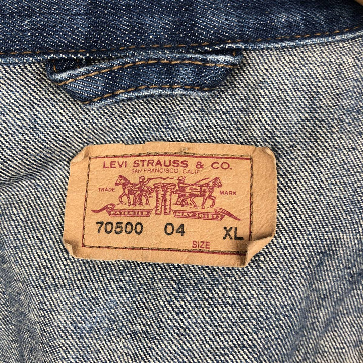 2000'S Levi's 70500-04 Denim Jacket (Men's XL equivalent) cotton blue type Vintage Second Hand