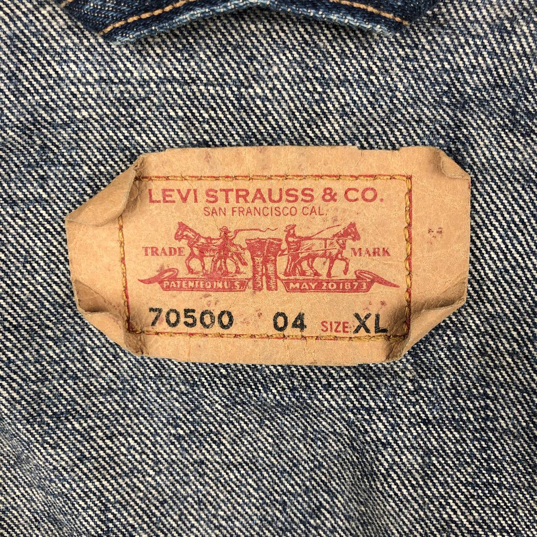 Levi's 70500-04 Denim Jacket (Men's Size XL) cotton blue type Vintage Second Hand