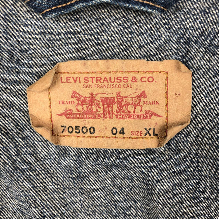 Levi's 70500-04 Denim Jacket (Men's Size XL) cotton blue type Vintage Second Hand