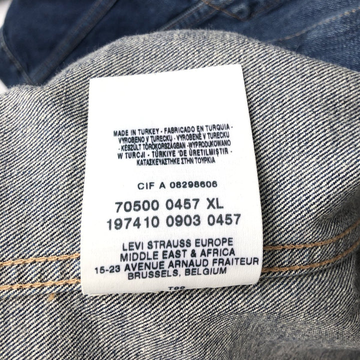 Levi's 70500-04 Denim Jacket (Men's Size XL) cotton blue type Vintage Second Hand