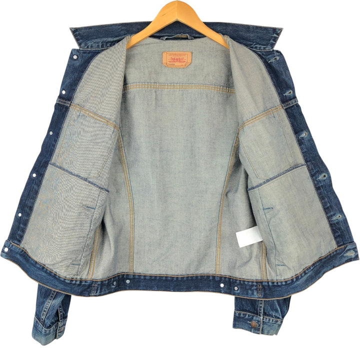 2000'S Levi's 70550-0401 Euro Model Denim Jacket (Men's Size L) cotton blue type Vintage Second Hand