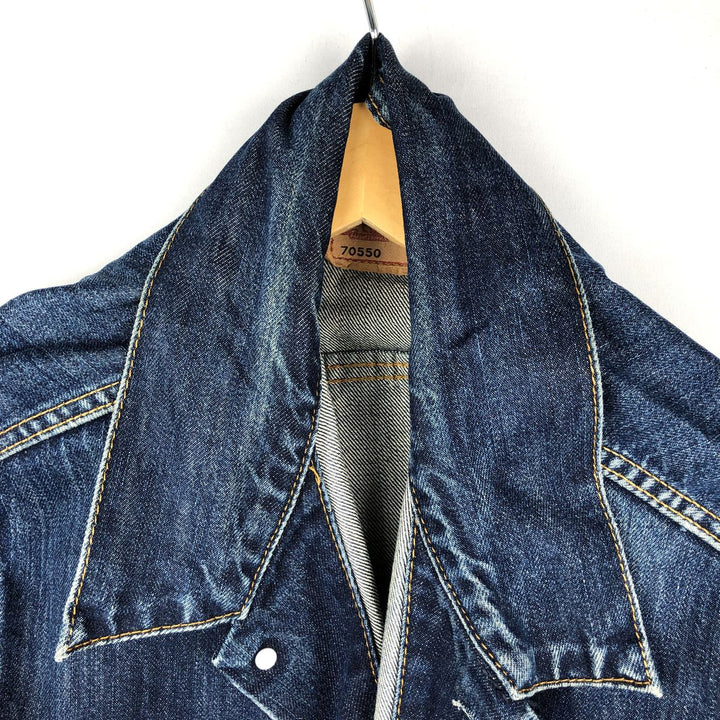 2000'S Levi's 70550-0401 Euro Model Denim Jacket (Men's Size L) cotton blue type Vintage Second Hand