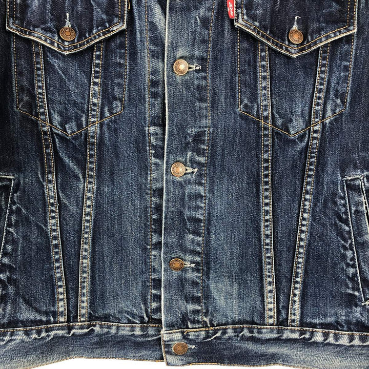2000'S Levi's 70550-0401 Euro Model Denim Jacket (Men's Size L) cotton blue type Vintage Second Hand
