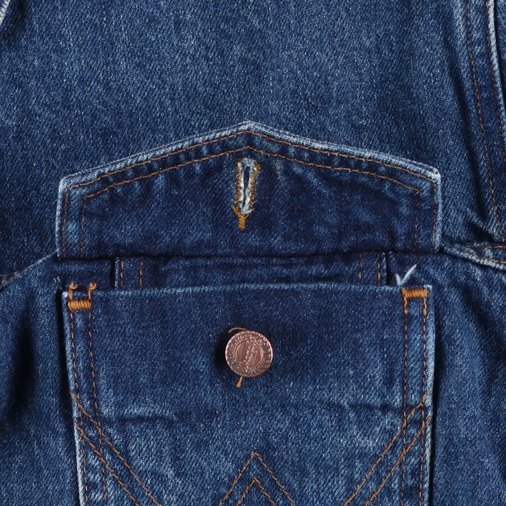 80s-90'S Wrangler Authentic Western Denim Jacket, G-Jean, Men's, Size L, Vintage cotton blue type Vintage Second Hand