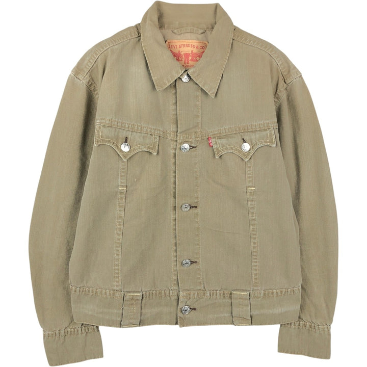2000'S Levi's 70905 Denim Jacket (Men's Size L) cotton Khaki type Vintage Second Hand