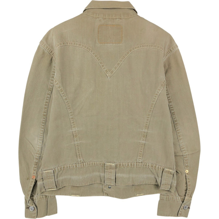 2000'S Levi's 70905 Denim Jacket (Men's Size L) cotton Khaki type Vintage Second Hand