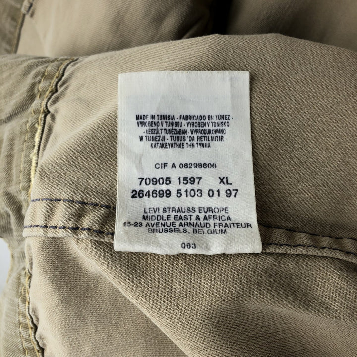 2000'S Levi's 70905 Denim Jacket (Men's Size L) cotton Khaki type Vintage Second Hand