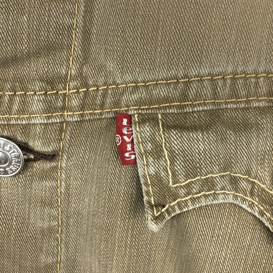 2000'S Levi's 70905 Denim Jacket (Men's Size L) cotton Khaki type Vintage Second Hand