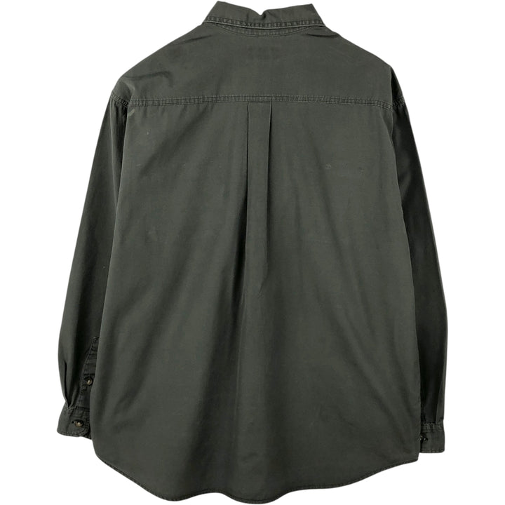 Carhartt Long Sleeve Work Shirt, Men's XL cotton Khaki type Vintage Second Hand