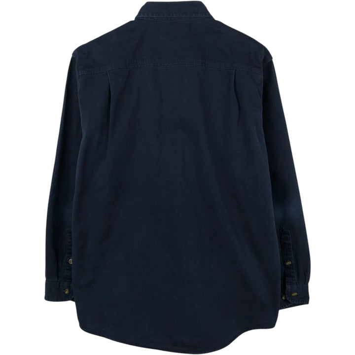 Carhartt Original Fit Long Sleeve Button-Down Work Shirt, Men's Size Medium cotton navy blue type Vintage Second Hand