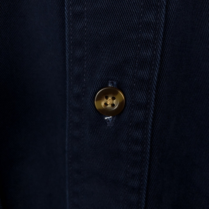 Carhartt Original Fit Long Sleeve Button-Down Work Shirt, Men's Size Medium cotton navy blue type Vintage Second Hand