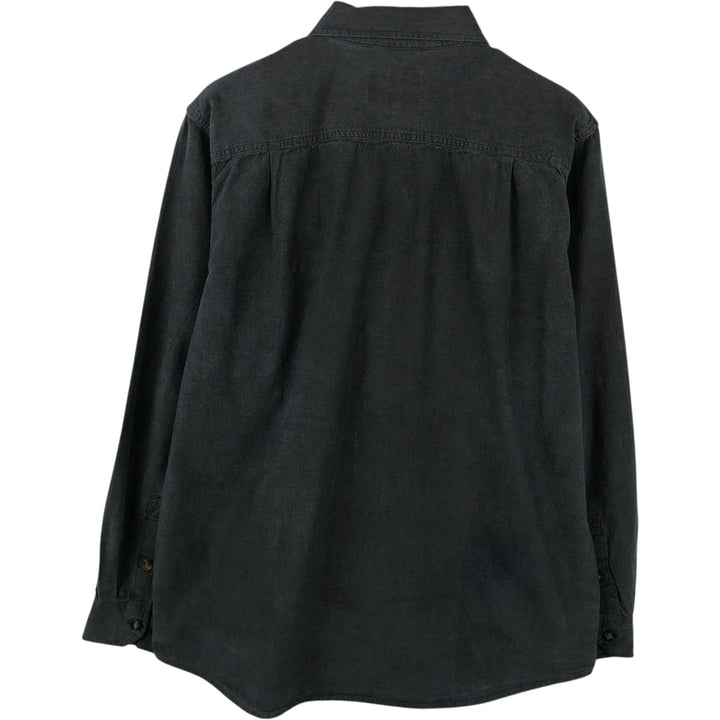 Carhartt Loose Fit Long Sleeve Button-Down Work Shirt, Men's Size M (approx.) cotton Charcoal Vintage Second Hand