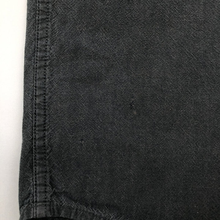 Carhartt Loose Fit Long Sleeve Button-Down Work Shirt, Men's Size M (approx.) cotton Charcoal Vintage Second Hand