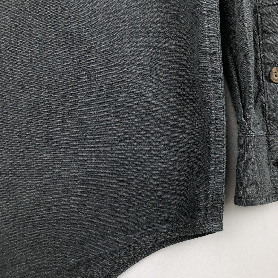 Carhartt Loose Fit Long Sleeve Button-Down Work Shirt, Men's Size M (approx.) cotton Charcoal Vintage Second Hand