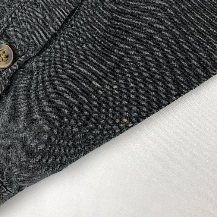 Carhartt Loose Fit Long Sleeve Button-Down Work Shirt, Men's Size M (approx.) cotton Charcoal Vintage Second Hand