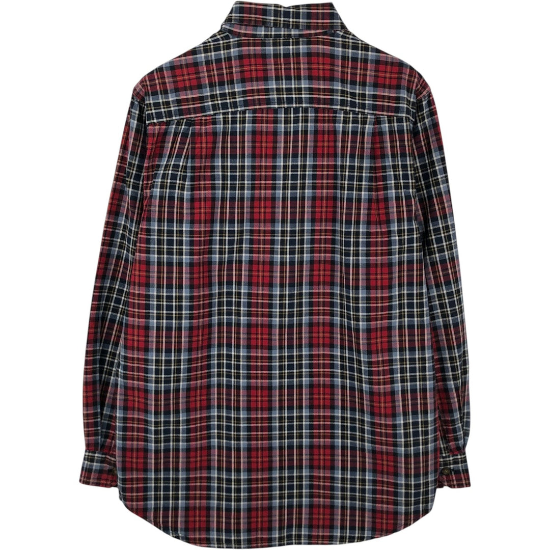 Carhartt Relaxed Fit Check Pattern Long Sleeve Button Down Work Shirt, Men's Medium cotton red type Vintage Second Hand