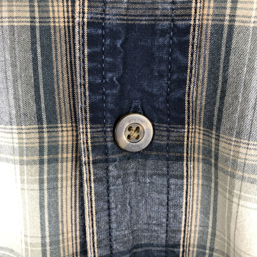 Carhartt Relaxed Fit Check Pattern Long Sleeve Button Down Work Shirt, Men's XL cotton Beige type Vintage Second Hand