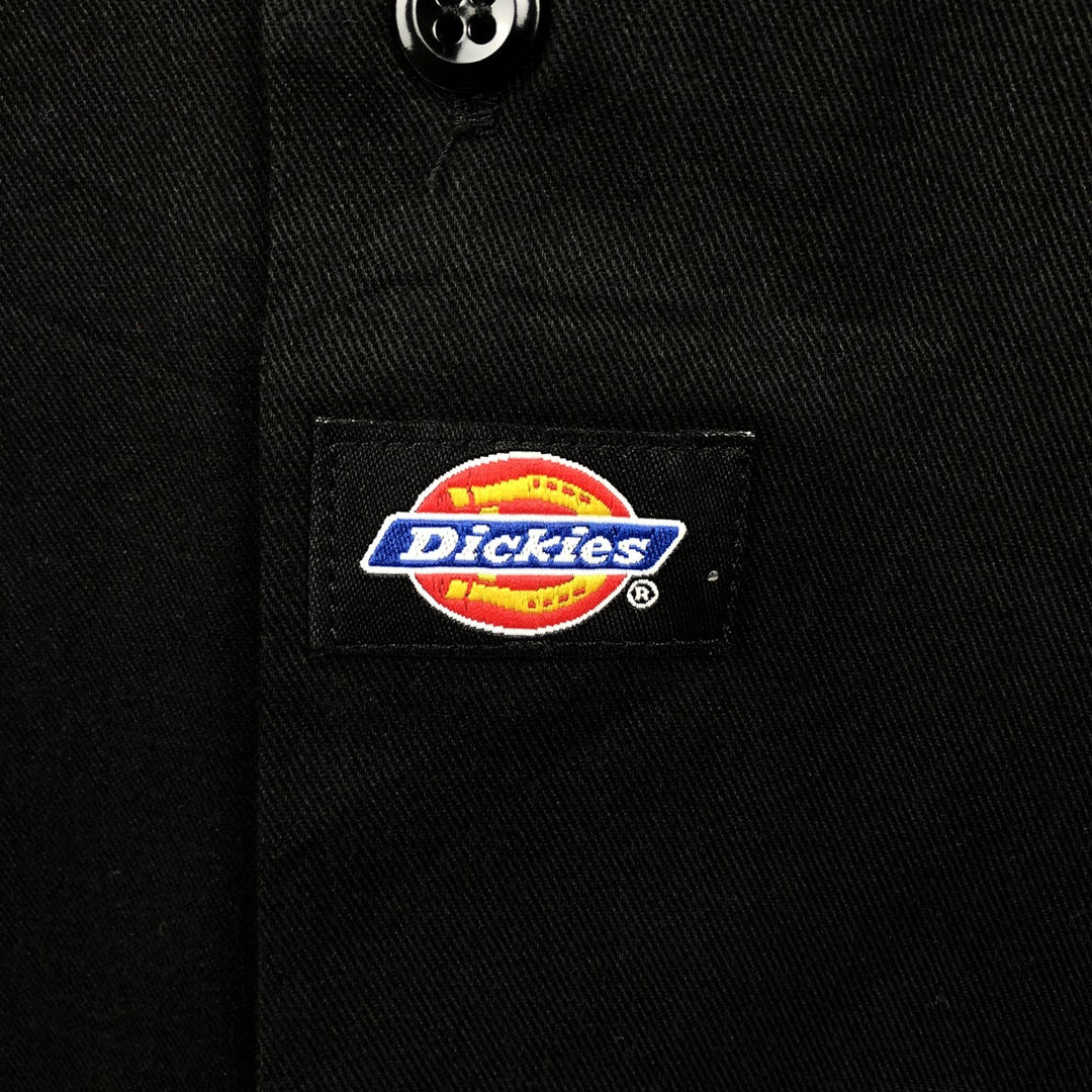 Dickies Long Sleeve Work Shirt, Made in USA, Men's Size L polyester black type Vintage Second Hand