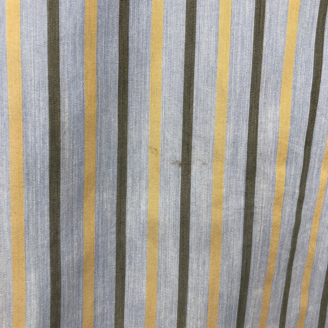 1970'S Arrow Kent Collection Multi-Striped Long-Sleeve Striped Shirt, Men's Size L (Equivalent), Vintage polyester gray type Vintage Second Hand